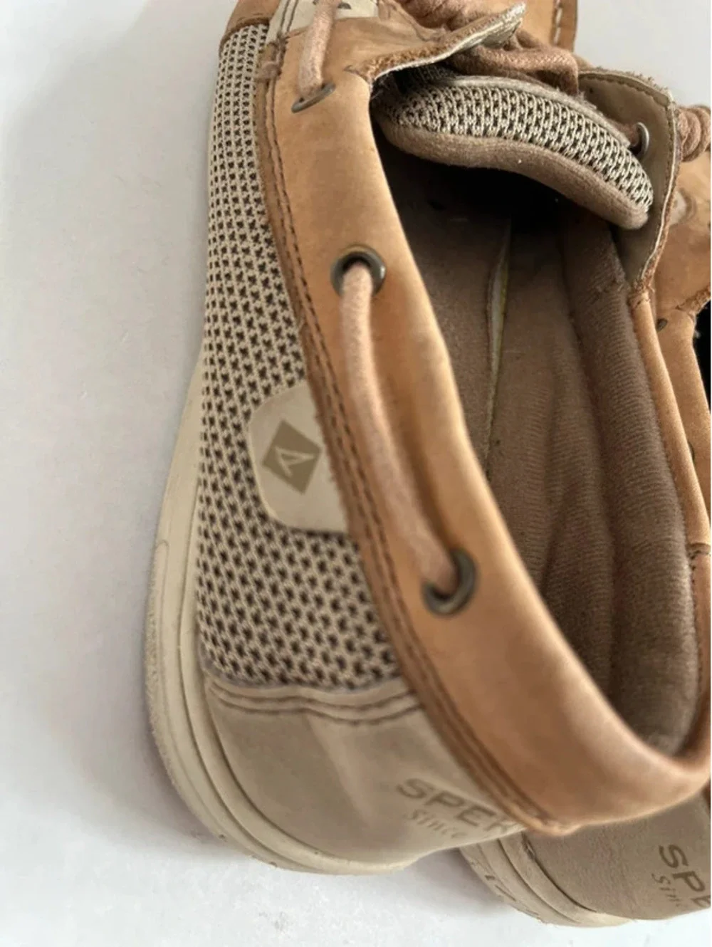 Sperry Top-Sider Shoes Womens Size 4.5M Brown Leather Boat Flats Casual Comfort